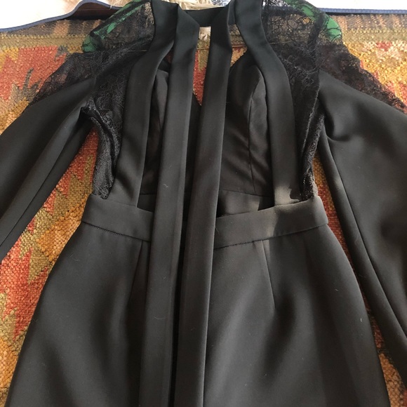 Alexis Black Lace/Crepe Romper XS - Picture 5 of 7